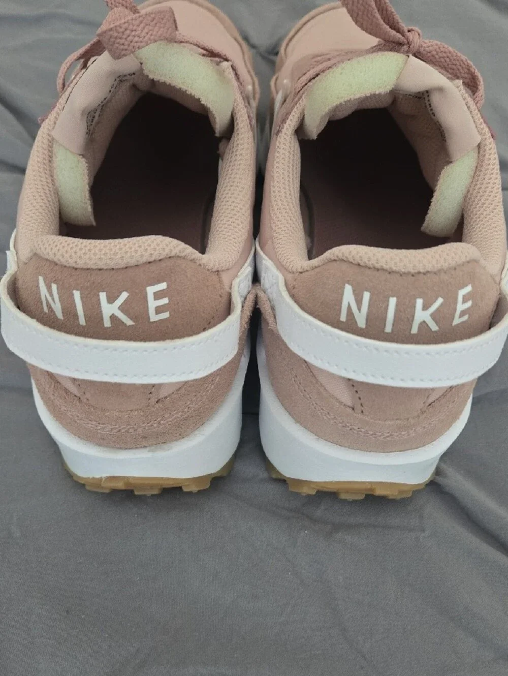 Nike Dusty Pink Retro Runner Sneakers with White Swoosh